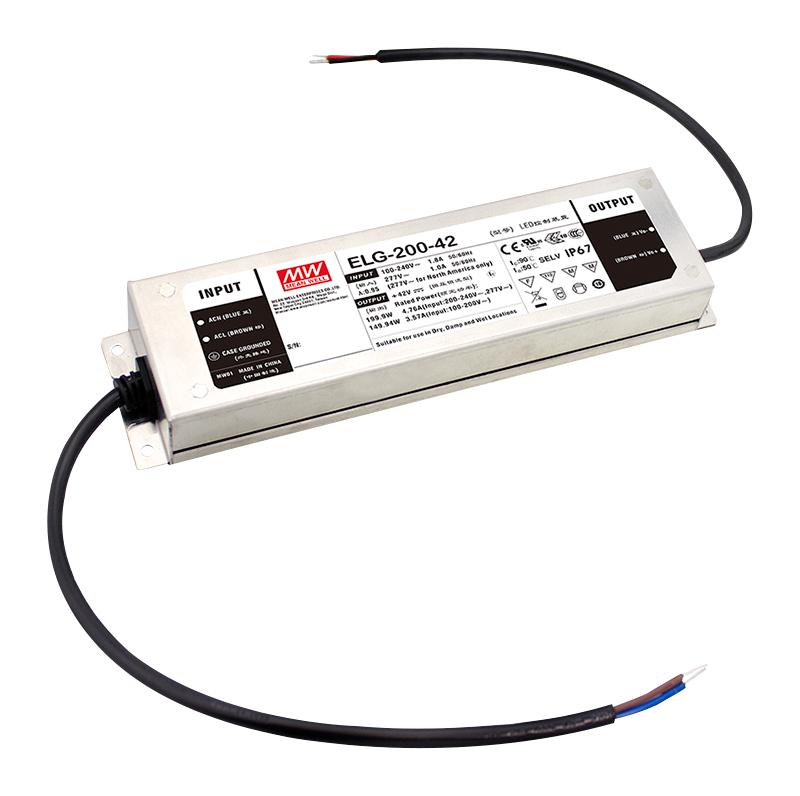 Mean Well ELG-200-24A-3Y LED Driver 201.6 W 24 V 8.4 A Constant Current Voltage 100