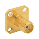 Bulgin Limited RFSMAA4JCDLF RF / Coaxial Connector SMA Straight Flanged Jack Solder 50 ohm Beryllium Copper