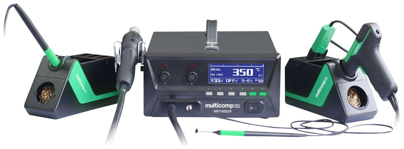 Multicomp PRO MP740029 Rework Station 4-in-1 900 W Total Power 120 V 500 &deg;C Max Temperature EU / UK Plug