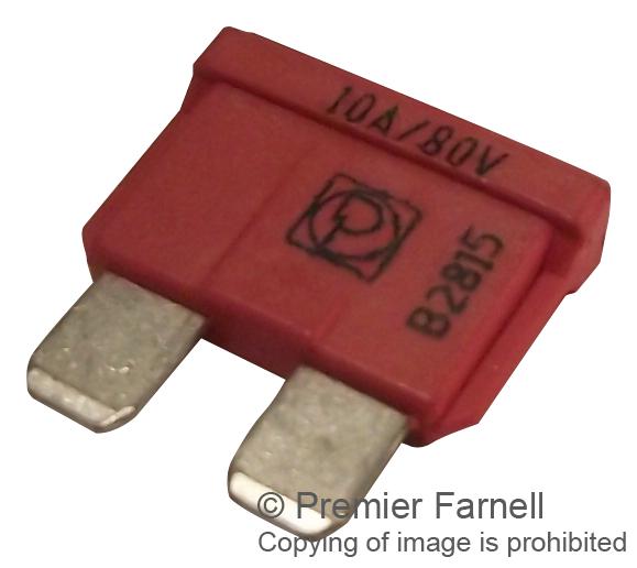 Littelfuse 166.7000.5102 Fuse Automotive 10 A 80 V 19mm x 5mm 13.2mm FKS ATO Series