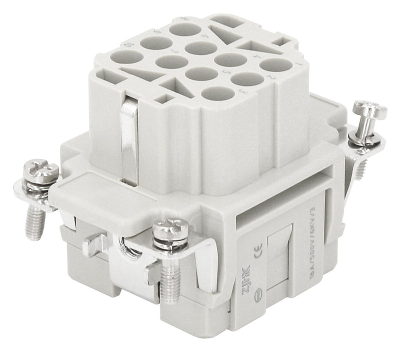 Multicomp PRO MP009584 Heavy Duty Connector MP-HEE Inserts Insert 10+PE Contacts 6B Receptacle