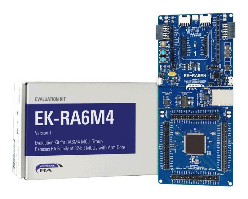 Renesas RTK7EKA6M4S00001BE RTK7EKA6M4S00001BE Evaluation Kit R7FA6M4AF3CFB RA Family 32 bit ARM Cortex-M33