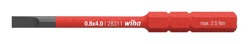 Wiha 34580 Hex Driver Bit Slotted 4mm 75 mm Length