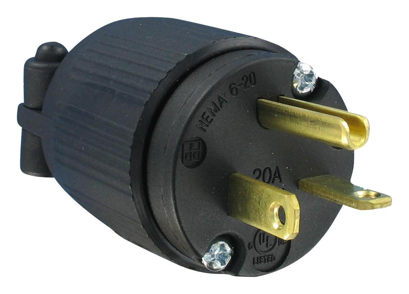 Qualtek Electronics Q-726 Mains Plug Nema 6-20P 20A 250VAC BLK