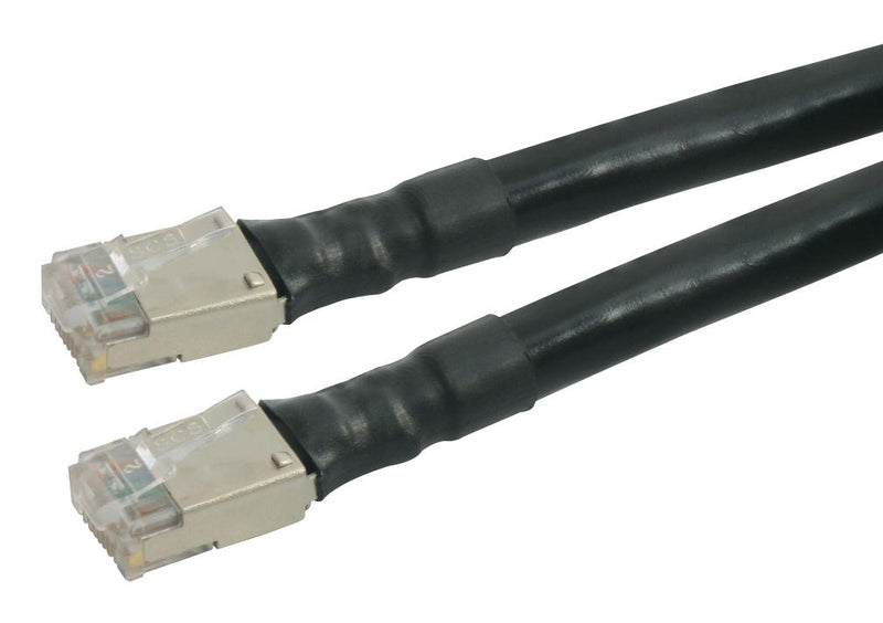 L-COM TRD695AODS-175 CAT6A Shielded Outdoor Patch Cable RJ45/RJ45 Black 175.0 FT 99AC3585