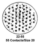 ITT Cannon KPT07F22-55S KPT07F22-55S Circular Connector KPT Jam Nut Receptacle 55 Contacts Solder Socket Bayonet 22-55