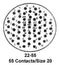 ITT Cannon KPT07F22-55S KPT07F22-55S Circular Connector KPT Jam Nut Receptacle 55 Contacts Solder Socket Bayonet 22-55