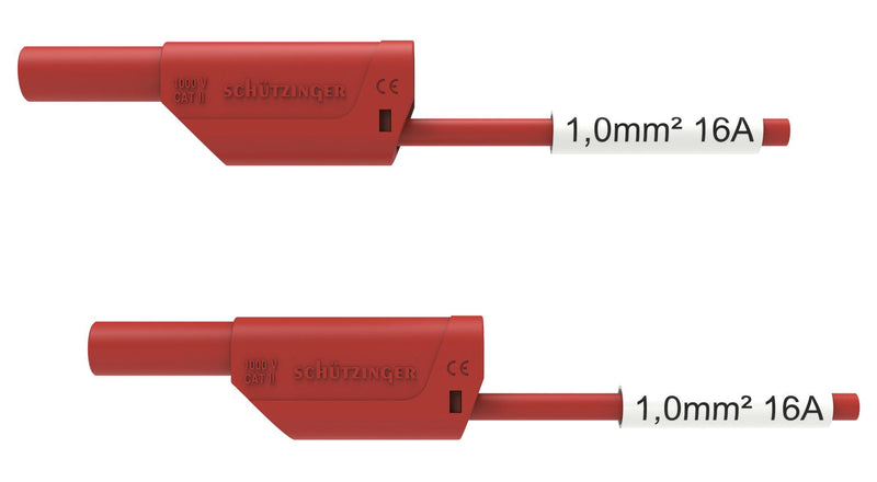 Schutzinger DI VSFK 8500 / SIL 1 100 RT DI Vsfk RT Test Patch Lead Banana&nbsp; 4mm Stackable Banana Plug Shrouded