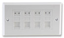 PRO Signal UT-8804 Faceplate Cat6 RJ45 Sockets 4