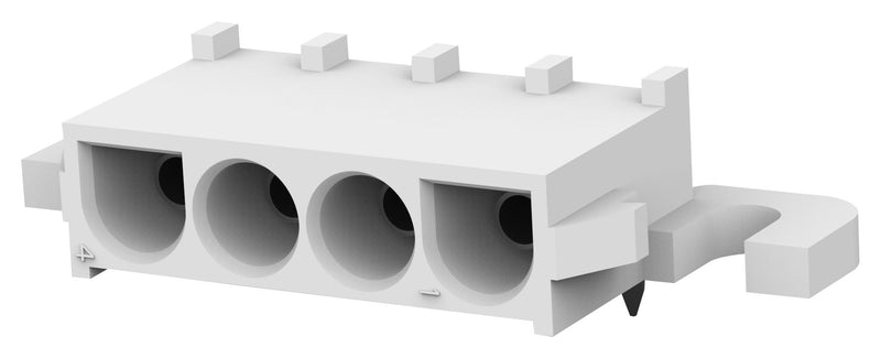 AMP - TE Connectivity 643230-1 643230-1 PCB Receptacle Wire-to-Board 6.35 mm 1 Rows 4 Contacts Through Hole Mount Right Angle