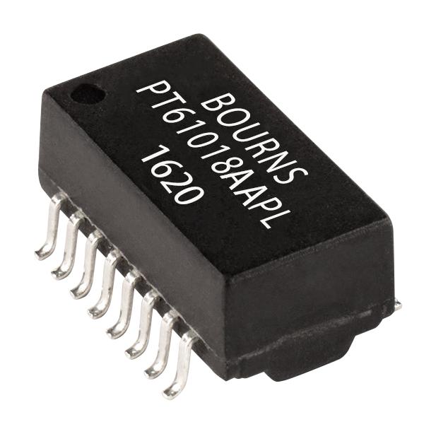 Bourns PT61018PEL Ethernet & LAN Transformer 10/100 Base-T 1 Port 1CT:1CT 350 &micro;H 1.5 kV Surface Mount