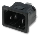 BULGIN PX0575/10/63 Power Entry Connector, PX0575 Series, Plug, 250 VAC, 10 A, Panel Mount, Quick Connect