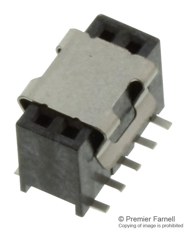 AMPHENOL ICC (FCI) 20021321-00010C4LF Board-To-Board Connector, Vertical, 1.27 mm, 10 Contacts, Receptacle, Minitek127 20021321 Series