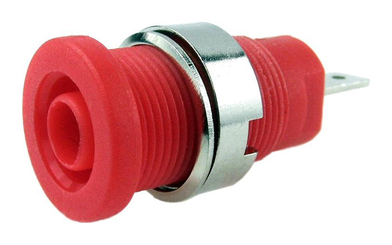 Cliff Electronic Components FCR73575R Banana Test Connector Jack Panel Mount 24 A 1 kV Red