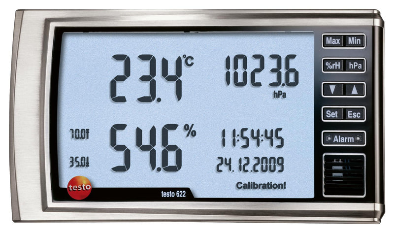 TESTO TESTO 622 Humidity Meter, 0% to 100% Relative Humidity, 3 %, 0.1 &deg;C, 105 mm, 185 mm, 36 mm