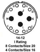 Amphenol Industrial PT06E-14-12P(SR) Circular Connector Plug 12 Position Cable