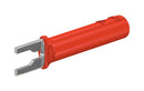 Staubli 23.0480-22 Banana Test Connector Jack 20 A 1 kV Nickel Plated Contacts Red