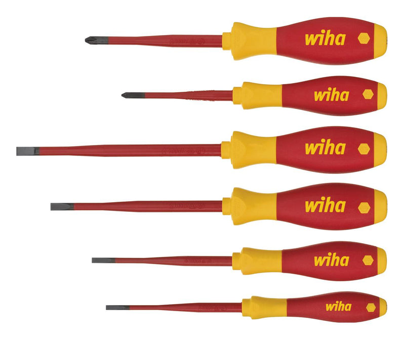 Wiha 35389 35389 Screwdriver Set Softfinish Series 6 Pcs of Slotted &amp; Phillips Screwdrivers