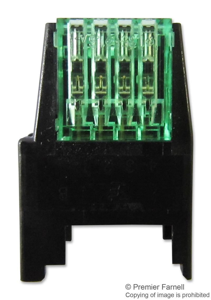 TE Connectivity 4-1746741-4 4-1746741-4 Rectangular Power Connector Green 4 Contacts Rits Cable Mount IDC / IDT 2 mm Receptacle