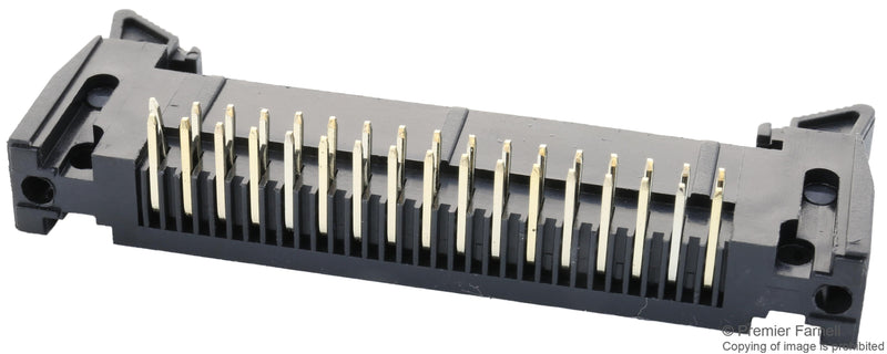 Multicomp MC-254-34-LL-RA-DIP Wire-To-Board Connector Right Angle With Long Ejector (10.8mm) 2.54 mm 34 Contacts Header