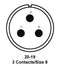 ITT Cannon MS3102E20-19SW MS3102E20-19SW Circular Connector MIL-DTL-5015 Series Box Mount Receptacle 3 Contacts Solder Socket Threaded