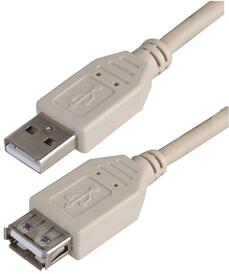 PRO Signal PSG91434 PSG91434 USB Cable Type A Plug to Receptacle 1 m 3.28 ft 2.0 Grey