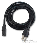 Multicomp SPC13291 Power Cord NEMA5-15P 9.8FT 13A Black