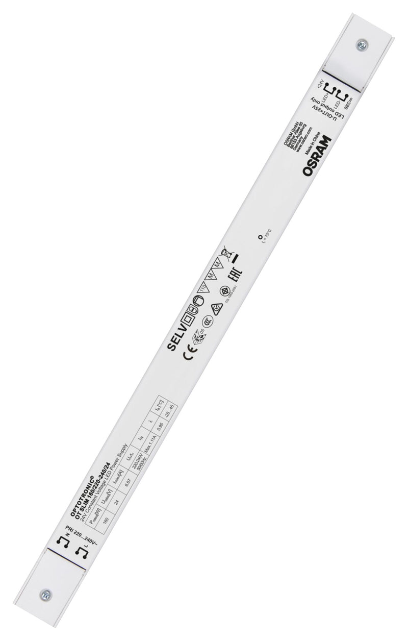 Osram OT-SLIM-160/220-240/24 OT-SLIM-160/220-240/24 LED Driver Lighting 160 W 24.2 V 6.61 A Constant Voltage 195.5