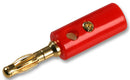 PRO Elec PE000038 Banana Test Connector Plug Cable Mount Gold Plated Contacts Red