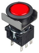 Idec LB6B-A1T6LR Pushbutton Switch Flush Silhouette On-Off Dpdt 250 V 30 5 A Quick Connect Solder