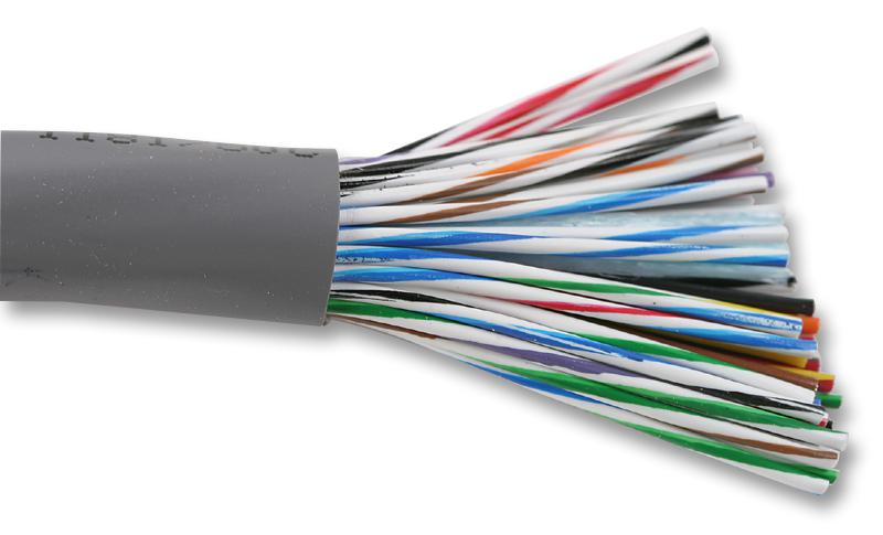 ALPHA WIRE 1181/50C SL005 Multicore Unscreened Cable, Control, Grey, 50 Core, 22 AWG, 0.34 mm&sup2;, 100 ft, 30.5 m