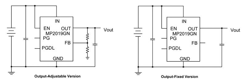 Monolithic Power Systems (MPS) MP2019GN-33-Z LDO Voltage Regulator Fixed 3V to 40V in 3.3Vnom/300 mA out SOIC-8