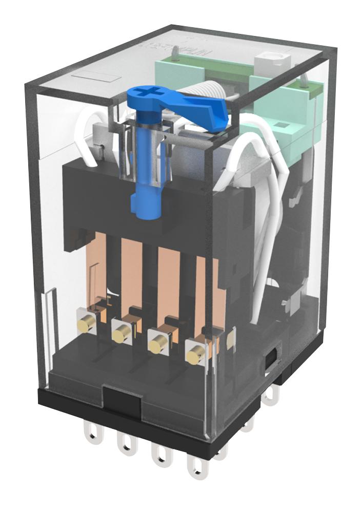 IMO Precision Controls HYE41PN120AC Power Relay 4PDT 120 VAC 5 A HYE Series Socket Non Latching