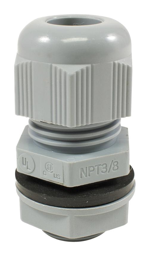 Alpha Wire PNC1/2W SL080 Cable Gland Fit&reg; NPT Dome Design IP68 1/2&quot; 9 mm 16 Nylon 6 (Polyamide 6) Slate