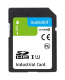 Swissbit SFSD008GL2AM1TO-E-5E-22P-STD SFSD008GL2AM1TO-E-5E-22P-STD Flash Memory Card 3D Pslc Sdhc UHS-1 Class 10 8 GB S-56 Series