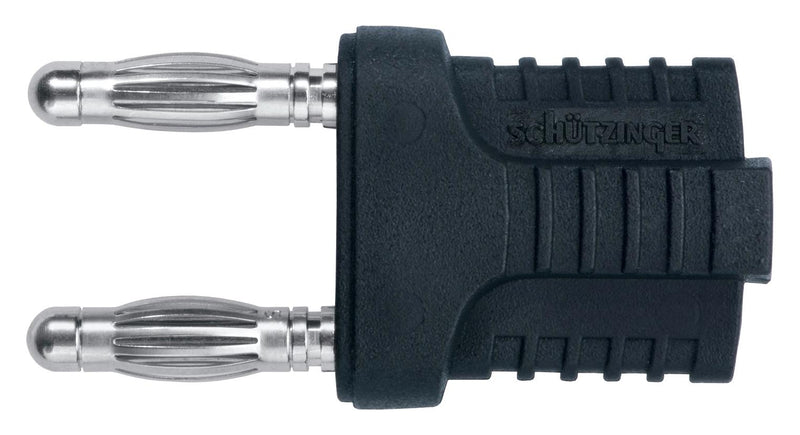 Schutzinger KURZ 14-4 IG MB NI / SW Banana Test Connector Plug Cable Mount 12 A 70 VDC Nickel Plated Contacts Black