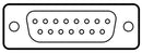 ITT Cannon DA-15S-1A7N-A197 DA-15S-1A7N-A197 D Sub Connector Right Angle DB9 Standard Receptacle DA 15 Contacts Solder