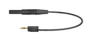 Staubli 28.0012-015-21 Banana Test Lead PVC 2mm Stackable Plug 4mm Jack 5.9 " 150 mm Black 10 A