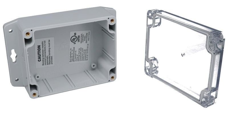 BUD Industries PN-1323-ACMB PN-1323-ACMB Enclosure Wall Mount PC GREY/CLEAR