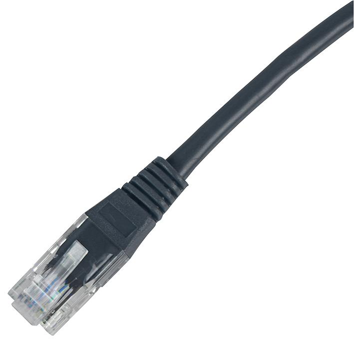 Connectix Cabling Systems 003-3NB4-020-09 003-3NB4-020-09 Ethernet Cable Cat5e 2 m 6.6 ft RJ45 Plug to Black