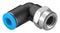 Festo QSLF-1/8-6-B Pneumatic Fitting Push-In L-Fitting G1/8 14 bar 6 mm PBT (Polybutylene Terephthalate) Qslf