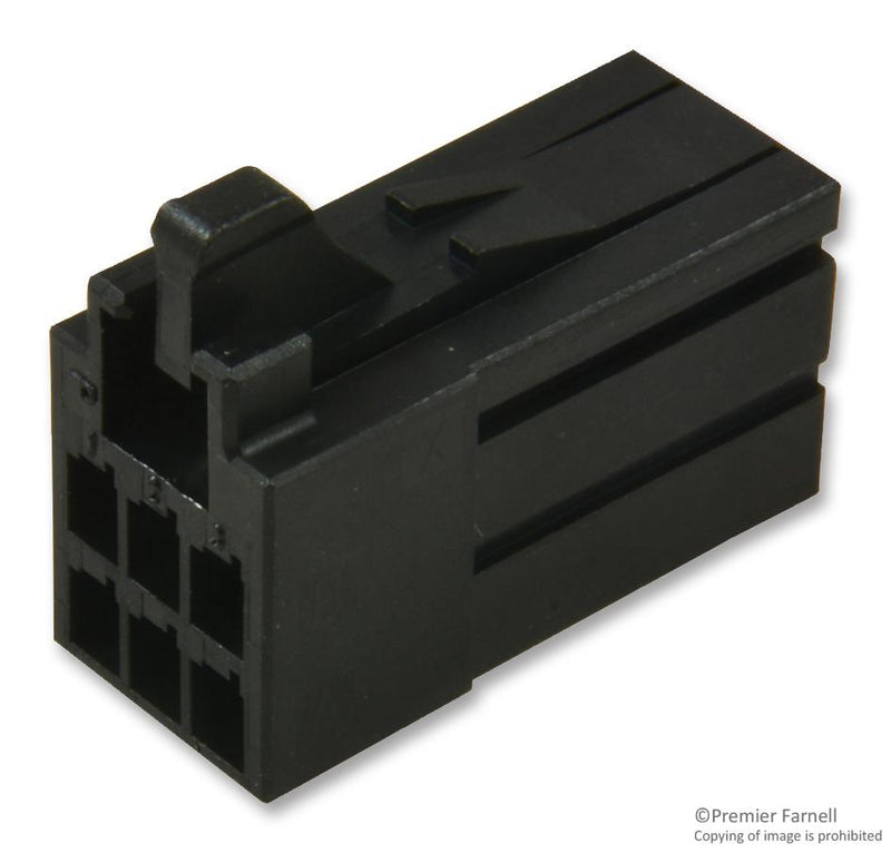 AMP - TE Connectivity 1-1318119-3 Connector Housing Dynamic D-2000 Plug 6 Ways 2.5 mm D-2100D Series Connectors