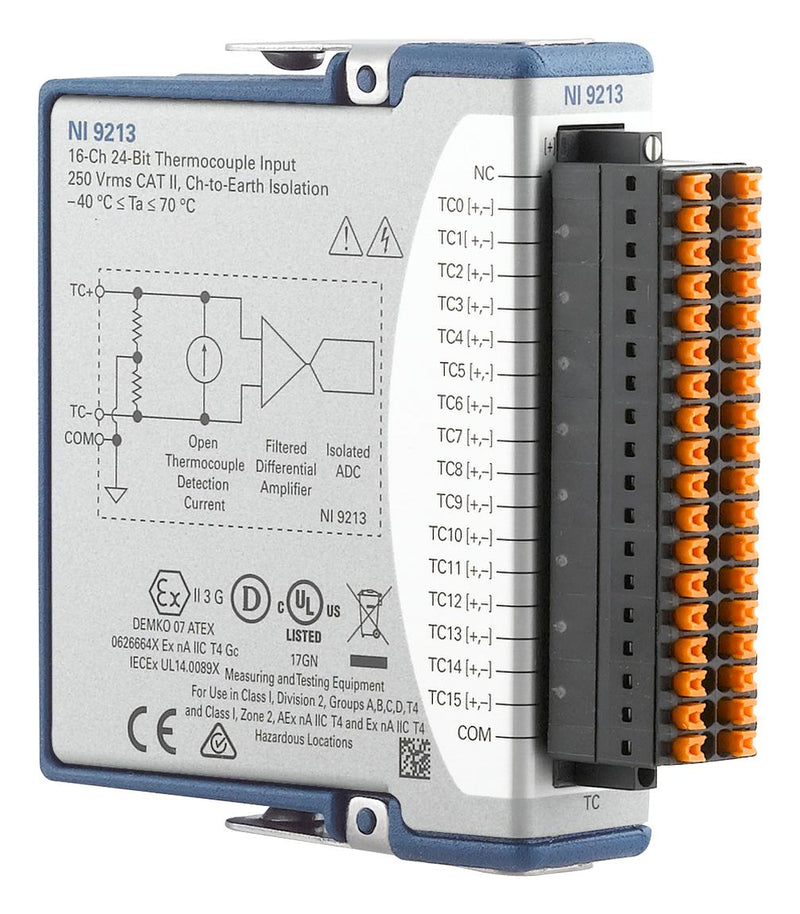 NI 868014-01 Temperature Measurement Bundle With Expansion NI-9213 Thermocouple Input Module cDAQ-9174 Chassis