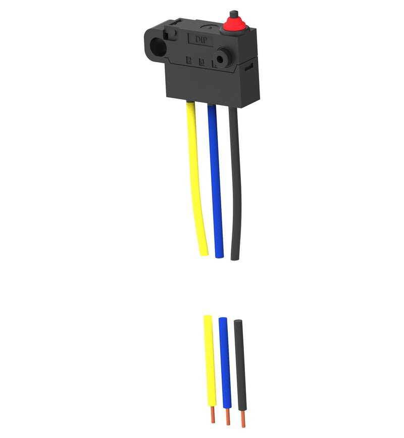 Alcoswitch - TE Connectivity SAJ53YXPP0STDSDTFLQ Microswitch Snap Action Pin Plunger Spdt Wire Leaded 3 A 12 V