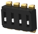 Alcoswitch - TE Connectivity EDS04SNRNTR04Q DIP / SIP Switch Recessed Type 4 Circuits Spst SMD EDS Series Unsealed 24 V