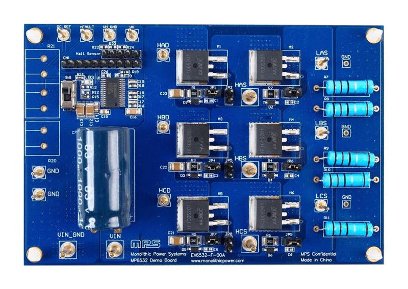 Monolithic Power Systems (MPS) EV6532-F-00A Evaluation Board MP6532 Management Three Phase DC Brushless Motor Control