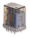 FINDER 55.14.8.024 0000 General Purpose Relay, 55 Series, Power, 4PDT, 24 VAC, 7 A