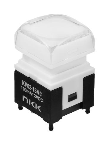 NKK Switches KP0215ACBKG03RGBP PB Switch Illum Spst 0.1A 12VDC RGB