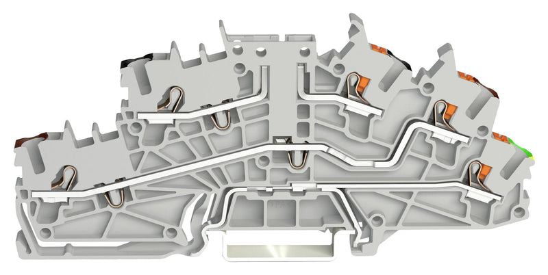 Wago 2203-6543 Terminal Block DIN Rail 5POS 12AWG