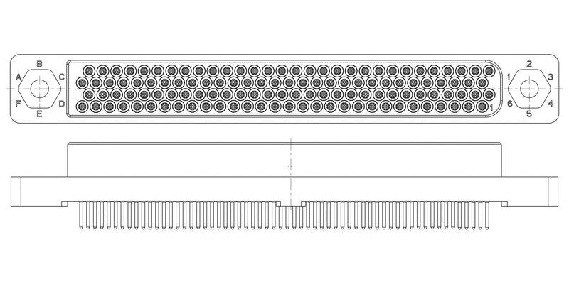 Amphenol Aerospace HDB-M4-120M236X HDB-M4-120M236X Rect Power Conn Rcpt 120POS 4ROW